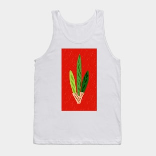 Lulav Red Print Tank Top